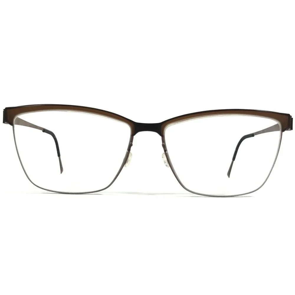 Lindberg Eyeglasses Frames 9812 U12 Matte Brown Square Full Rim 55-15-135